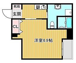RIVERGEAMAGASAKI 1Kの間取図画像