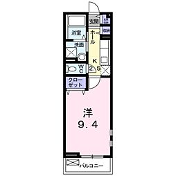 グレイス旭 1Kの間取図画像