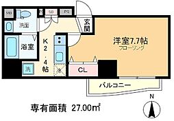 クレビスタ西巣鴨 1Kの間取図画像