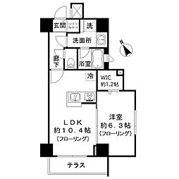 ルシェーヌ恵比寿 1LDKの間取図画像