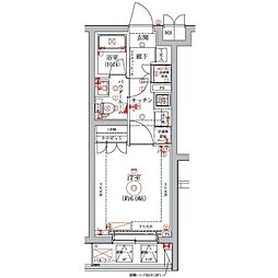 セジョリ横浜鶴見 1Kの間取図画像