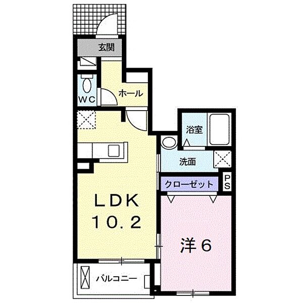 和歌山県和歌山市紀三井寺(賃貸アパート1LDK・1階・41.00㎡)の写真 その2