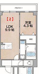 ソリティア西宮池田 1LDKの間取図画像