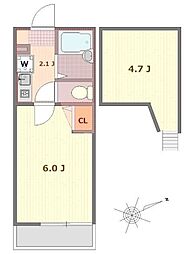ロフティ向ヶ丘遊園 1Kの間取図画像