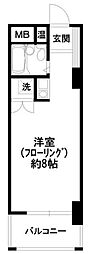 コロネード蕨 ワンルームの間取図画像