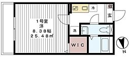 AJ南流山North2 1Kの間取図画像
