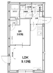 FAIR東向島 3階1LDKの間取り