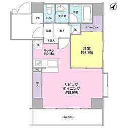 Graudeur綾瀬 1LDKの間取図画像