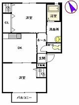 咲ら坂Ｈｉ　Ｉ棟 I0202 ｜ 福岡県北九州市小倉南区蜷田若園１丁目10-33-2（賃貸アパート2DK・2階・48.36㎡） その2