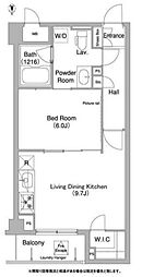 コンフォリア目黒長者丸 1LDKの間取図画像