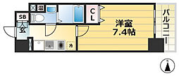 ベルトピア門口 1Kの間取図画像