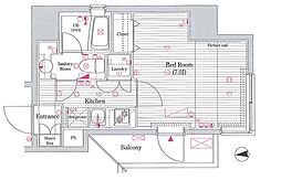 ヴォーガコルテ笹塚アジールコート 1Kの間取図画像
