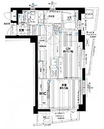 スタジオデン荻窪 1LDKの間取図画像