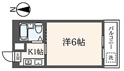 クリーンコーポ 1Kの間取図画像