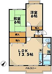 アライズ 2LDKの間取図画像