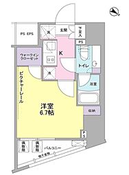 SIL西五反田 1Kの間取図画像