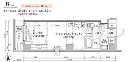 アイルグランデ亀戸 1LDKの間取図画像