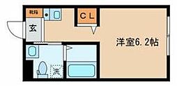 リュクスカーサ板橋本町 3階ワンルームの間取り