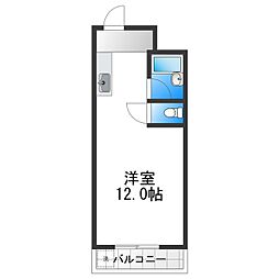 シティアーク天王寺 ワンルームの間取図画像