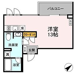 lifepatioKIKUNA ワンルームの間取図画像