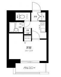 ジュエル京橋 1Kの間取図画像