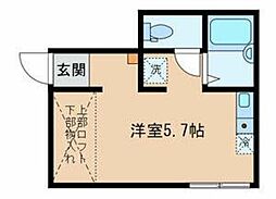 シャンブル大泉学園 ワンルームの間取図画像