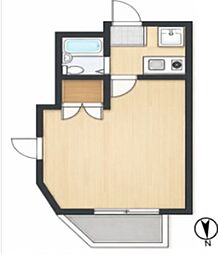 ステージ45 1Kの間取図画像