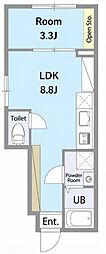 イリス糀谷 1LDKの間取図画像