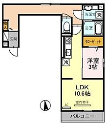 グラセフル3 1LDKの間取図画像