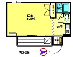 メゾンマリエ 1Kの間取図画像