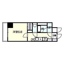 サザンクレスト堺東 1Kの間取図画像