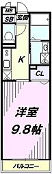 ロジュマン 1Kの間取図画像