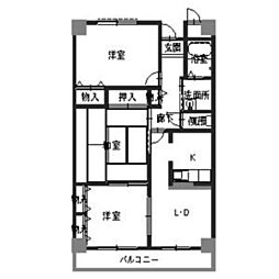 パルティール小柴 3LDKの間取図画像