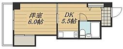 ブルーリーフ・K 1DKの間取図画像