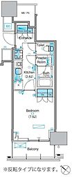 パークアクシス豊洲キャナル 1Kの間取図画像