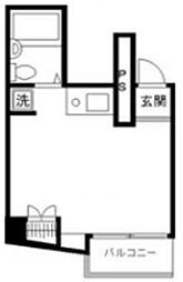 カーサダルテ ワンルームの間取図画像