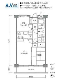 ステラコート 2LDKの間取図画像