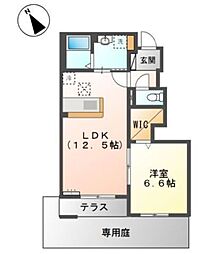 アルモ 1LDKの間取図画像
