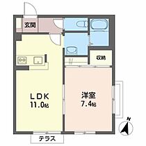 シャーメゾンパウパウ 101 ｜ 青森県青森市里見１丁目17-51（賃貸アパート1LDK・1階・42.00㎡） その2