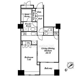 KDX代官山レジデンス 1LDKの間取図画像