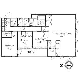 Embassy Suite 3LDKの間取図画像