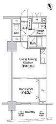 プライムアーバン町屋サウスコート 1LDKの間取図画像
