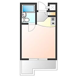 シャルマンフジ大体大 ワンルームの間取図画像