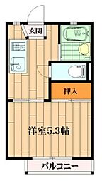 セピアコート 1Kの間取図画像