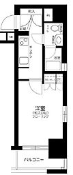 アンディーン月島 1Kの間取図画像