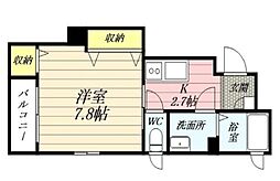 メゾン・AI 1Kの間取図画像