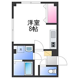 グッドマウンテン上町 ワンルームの間取図画像