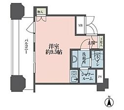 ルネ新宿御苑タワー ワンルームの間取図画像