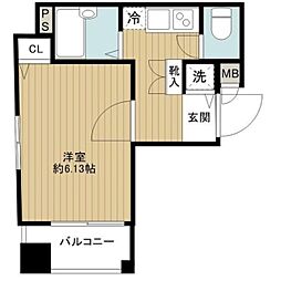 シンシアFOUR-D幡ヶ谷 1Kの間取図画像