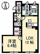 グランドール津高　弐番館 B0103 ｜ 岡山県岡山市北区津高707-1（賃貸アパート1LDK・1階・44.49㎡） その2